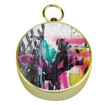 Graffiti Grunge Gold Compass