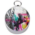 Graffiti Grunge Silver Compass