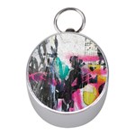 Graffiti Grunge Silver Compass (Mini)