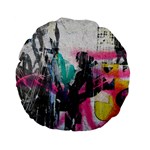 Graffiti Grunge Standard 15  Premium Flano Round Cushion 