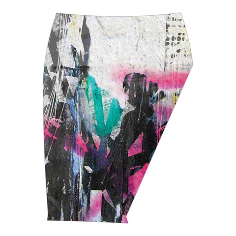 Graffiti Grunge Midi Wrap Pencil Skirt from ArtsNow.com  Front Right 