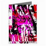 Pink Checker Graffiti Greeting Cards (Pkg of 8)