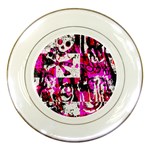 Pink Checker Graffiti Porcelain Plate