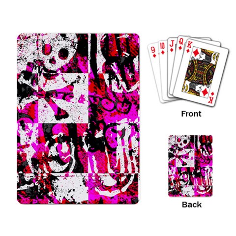 Pink Checker Graffiti Playing Cards Single Design (Rectangle) from ArtsNow.com Back