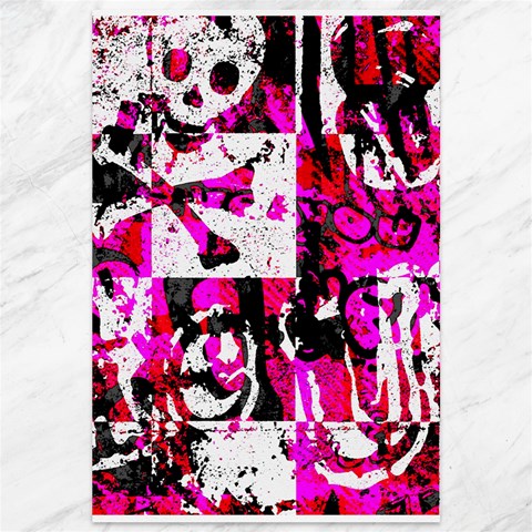 Pink Checker Graffiti Canvas 12  x 18  from ArtsNow.com 11.88 x17.36  Canvas - 1