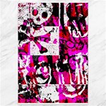 Pink Checker Graffiti Canvas 12  x 18 