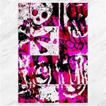 Pink Checker Graffiti Canvas 24  x 36 