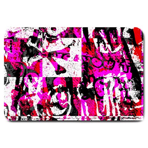 Pink Checker Graffiti Large Doormat from ArtsNow.com 30 x20  Door Mat