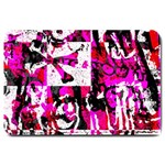 Pink Checker Graffiti Large Doormat