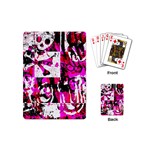 Pink Checker Graffiti Playing Cards Single Design (Mini)