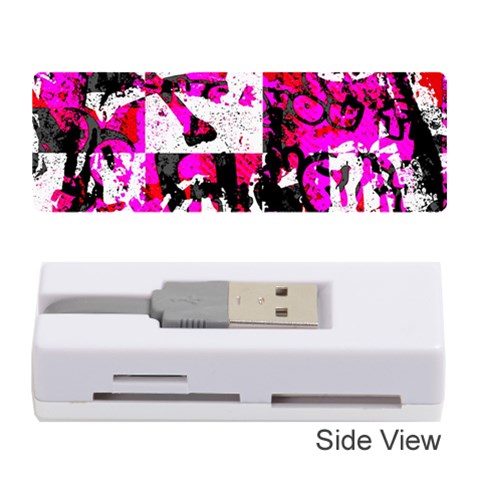 Pink Checker Graffiti Memory Card Reader (Stick) from ArtsNow.com Front