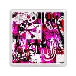 Pink Checker Graffiti Memory Card Reader (Square)