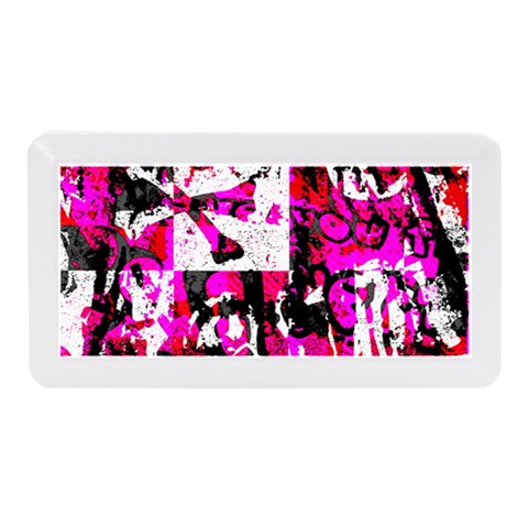 Pink Checker Graffiti Memory Card Reader (Mini) from ArtsNow.com Front