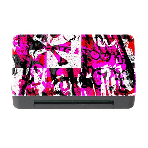 Pink Checker Graffiti Memory Card Reader with CF from ArtsNow.com Front
