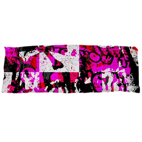 Pink Checker Graffiti Body Pillow Case Dakimakura (Two Sides) from ArtsNow.com Front