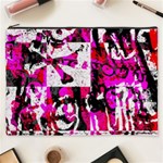 Pink Checker Graffiti Cosmetic Bag (XXXL)