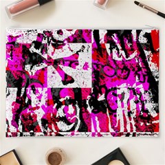 Pink Checker Graffiti Cosmetic Bag (XXXL) from ArtsNow.com Back