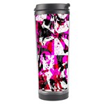 Pink Checker Graffiti Travel Tumbler