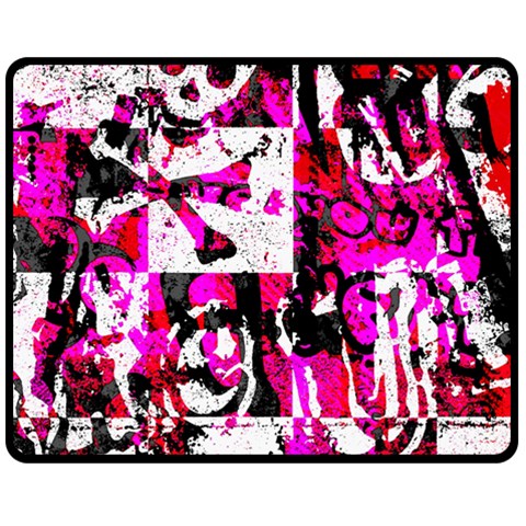 Pink Checker Graffiti Double Sided Fleece Blanket (Medium) from ArtsNow.com 58.8 x47.4  Blanket Front