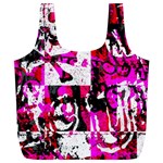 Pink Checker Graffiti Full Print Recycle Bag (XL)