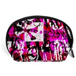 Pink Checker Graffiti Accessory Pouch (Large)