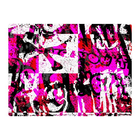 Pink Checker Graffiti Double Sided Flano Blanket (Mini) from ArtsNow.com 35 x27  Blanket Front