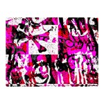 Pink Checker Graffiti Double Sided Flano Blanket (Mini)