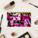 Pink Checker Graffiti Cosmetic Bag (XS)