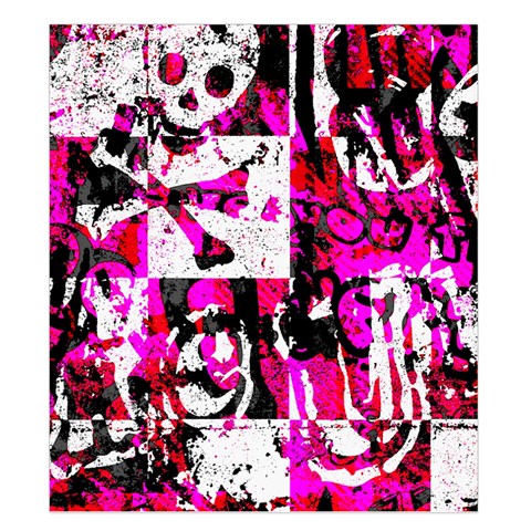 Pink Checker Graffiti Duvet Cover Double Side (King Size) from ArtsNow.com Front