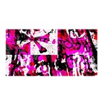 Pink Checker Graffiti Satin Wrap