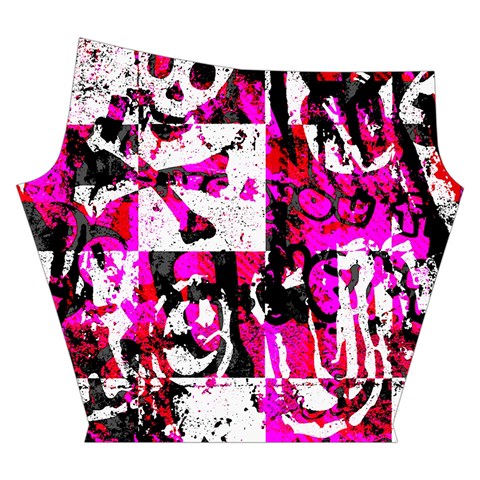 Pink Checker Graffiti Yoga Cropped Leggings from ArtsNow.com Right