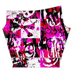 Pink Checker Graffiti Yoga Cropped Leggings from ArtsNow.com Left