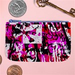 Pink Checker Graffiti Large Coin Purse