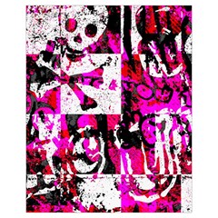 Pink Checker Graffiti Drawstring Pouch (XL) from ArtsNow.com Back