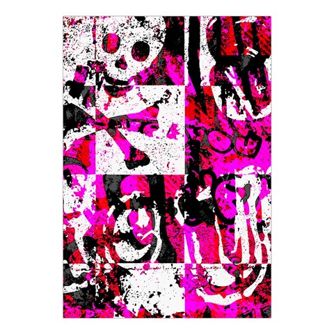 Pink Checker Graffiti Large Tapestry from ArtsNow.com Front