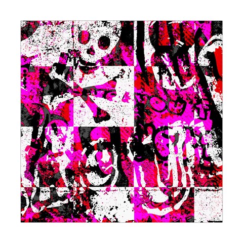 Pink Checker Graffiti Square Tapestry (Large) from ArtsNow.com Front