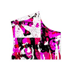 Pink Checker Graffiti Women s Button Up Vest from ArtsNow.com Top Right