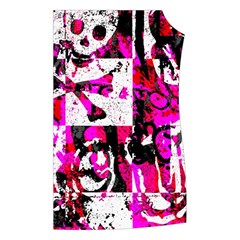 Pink Checker Graffiti Women s Button Up Vest from ArtsNow.com Front Left