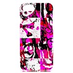 Pink Checker Graffiti iPhone 7/8 Black UV Print Case