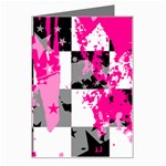 Pink Star Splatter Greeting Card