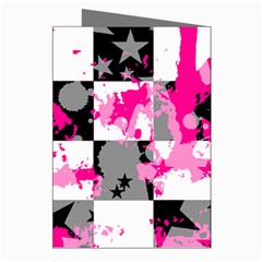 Pink Star Splatter Greeting Cards (Pkg of 8) from ArtsNow.com Right
