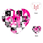 Pink Star Splatter Playing Cards Single Design (Heart)