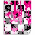 Pink Star Splatter Canvas 16  x 20 