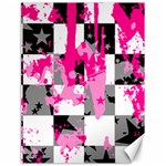 Pink Star Splatter Canvas 18  x 24 