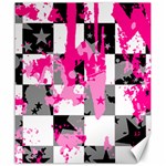 Pink Star Splatter Canvas 20  x 24 