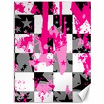 Pink Star Splatter Canvas 36  x 48 