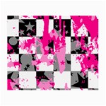 Pink Star Splatter Small Glasses Cloth (2 Sides)