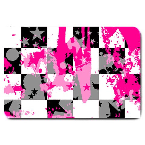 Pink Star Splatter Large Doormat from ArtsNow.com 30 x20  Door Mat