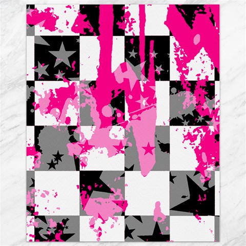 Pink Star Splatter Canvas 11  x 14  from ArtsNow.com 10.95 x13.48  Canvas - 1