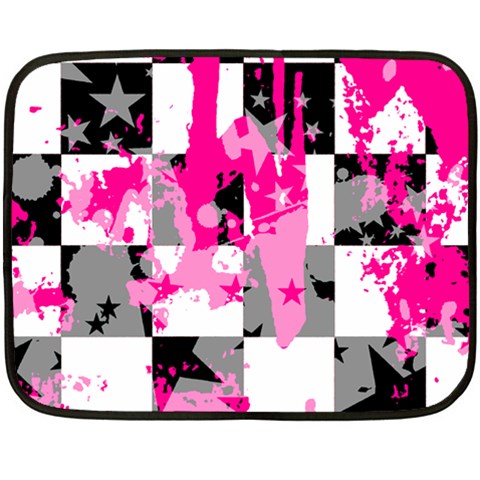 Pink Star Splatter Double Sided Fleece Blanket (Mini) from ArtsNow.com 35 x27  Blanket Front